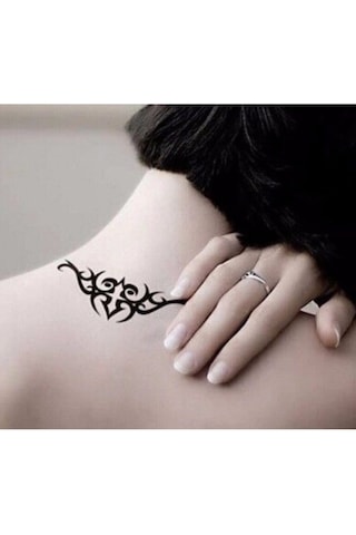 Geçici Dövme Hat Desen Sarmaşık Soyut Çizgi Gerçekçi Su Geçirmez Tattoo Kol Bilek Omuz Sırt Dövmesi