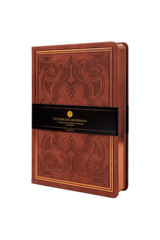 Victoria's Journals Vintage Old Book Defter Kahve 14x20 Diğer