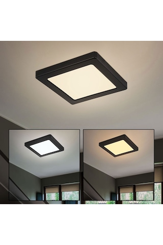 24 Watt Günışığı Ledli Çok Kaliteli Sıva Üstü Tavan Armatür 22 X 22 Cm Kare Sıva Üstü Tavan Armatürü Siyah