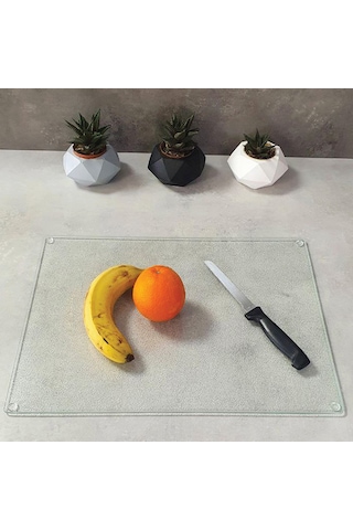 Decorita Cam Kesme Tahtası - Cam Kesme Tablası Buzlu Cam 30cm
