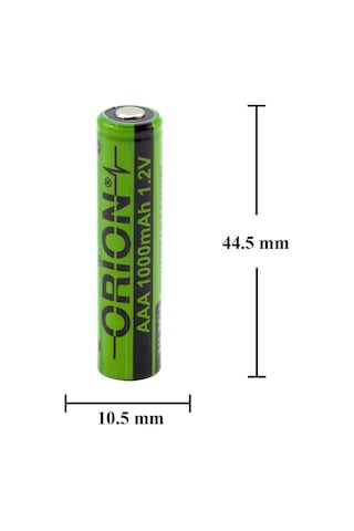 Orion 1000 mAh 1.2 V AAA Ni-MH Endüstriyel Şarj Edilebilir Pil
