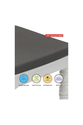 4'lı Sandalye Minderi Su İtici Kumaş 40x40 Cm Sünger Sandalye Minderi Bağcıklı Pembe