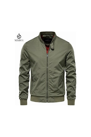 Erkekler İçin Sonbahar Günlük Ceketler Popüler Paltolar Yeşil