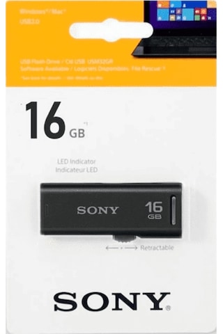 Sony Micro Vault USM16GR 16 GB Usb 2.0 Flash Bellek