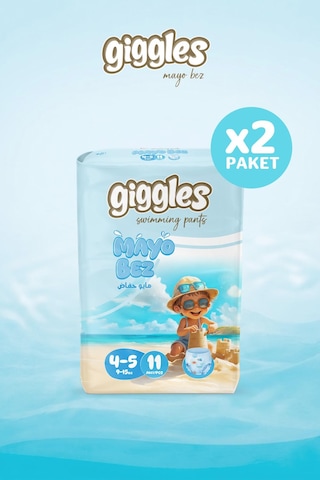 Giggles Külotlu Mayo Bebek Bezi Sıvı Geçirmez 4-5 Numara 9-15 Kg 2 Paket 22 Adet 4 - 5 Numara