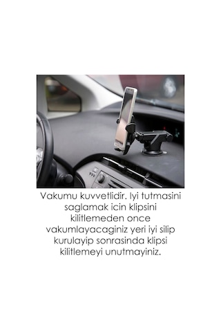 Araç İçi Telefon Tutucu Vantuzlu Güçlü Araba İçi Telefon Tutucu