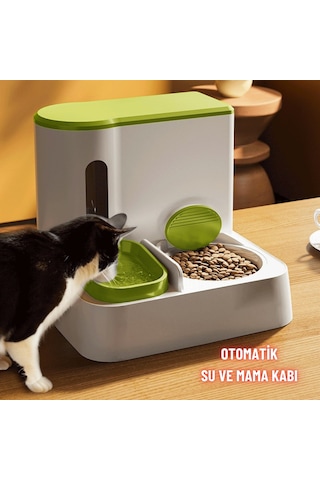 Kedi Köpek Mama Ve Su Kabı Paslanmaz Çelik Kase Otomatik Su Denge Akıcı Mama Besleme Kolay Temizlik