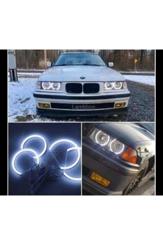 Bmw E36 Led Angel Halka Seti Beyaz Far İçi Halka Takımı 4x131mm Premium Görünüm