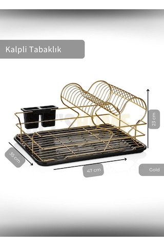 Jet's Home 2 Katlı Bulas Iklık Tezgah U Stu Tabaklık Bpa Free Bulas Ik Sepeti Kalpli Gold Gold