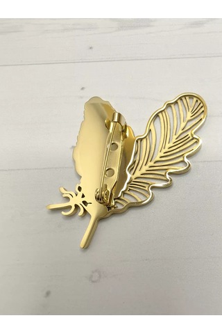 Re Chic Sh Broş "şairin Tüyü" 228788289 Altın Rengi