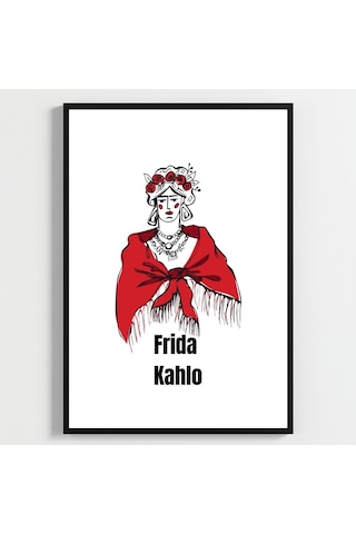 Besay Frida Kahlo Tarzı Kadın Figürlü Duvar Poster-modern Sanat Estetik Dekoratif A2 Çerçevesiz