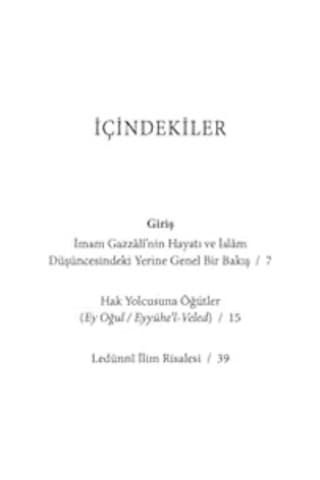 Hakikat Çağrısı: Ey Oğul / Eyyühe L-veled Ve Ledünni İlim Risalesi