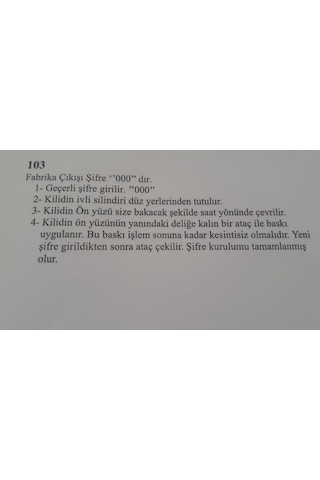 Şifreli Güvenlik Mekanik 18mm Uyumlu