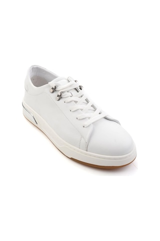 Bambi Beyaz Hakiki Deri Erkek Sneaker E01593000503