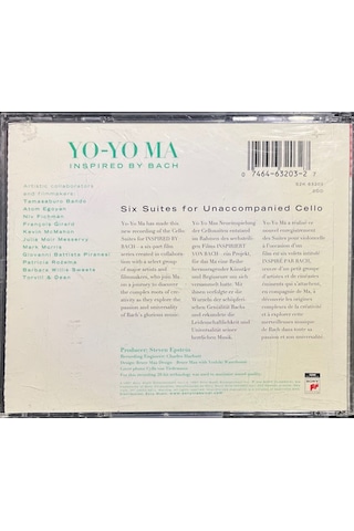 Plak Değildir Cd Dir Cd Yo-yo Ma Inspired By Bach Cd
