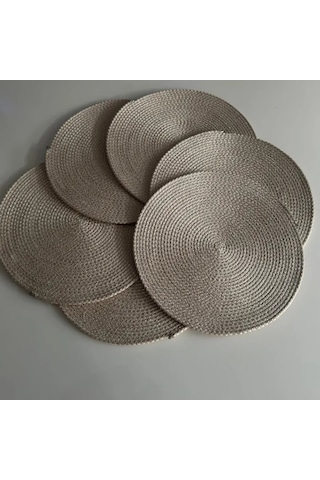 Uretti - Ayşe 4723 - El Yapımı 6'lı Supla - Bej - 32 X 32 Cm Bej