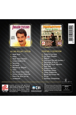 İbrahim Tatlıses - Allah Allah - Hülya / Fosforlu Cevriyem (Cd)