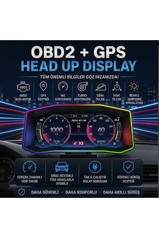 Clio Megane Symbol İçin Harici Digital Gösterge Odb Ekran Arıza Göstergesi Turbo Gösterge Hayalet Ekran