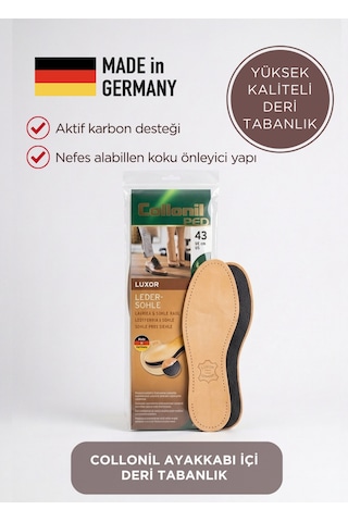 Tuna Premium Deri Ayakkabı Tabanlığı Koku Önleyici, Şok Emici, Topuk Destekli Tabanlık 9181