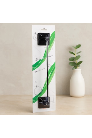Siyah Metal Uzun Yapışkanlı Banyo Havluluk Renkli