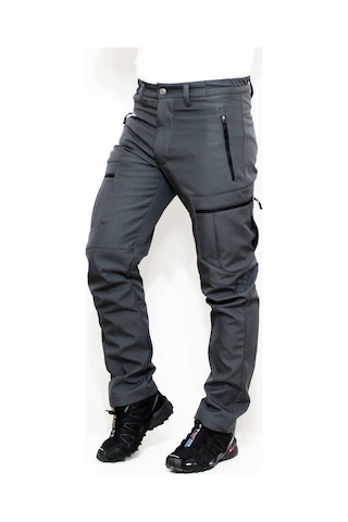 Mudwill Gri Zipper Kargo Cepli Softshell Pantolon