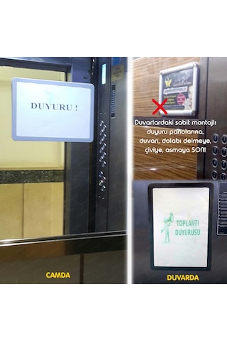 Site Yönetimi Apartman Asansör Esnek Duyuru Panosu A4