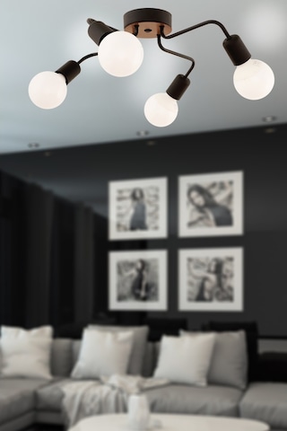 Ahtapot Modern Siyah Avize 4'Lü