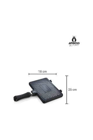 Vento Döküm Ocak Üstü Tost Tavası Siyah