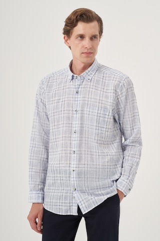 Morven Erkek Lacivert Keten Trend Regular Fit Dğmeli Yaka Gömlek 25ys004024200 Lacivert Lacivert