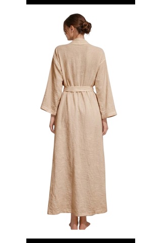 Estewomanfashion Müslin %100 Pamuk Kimono & Kaftan Bej