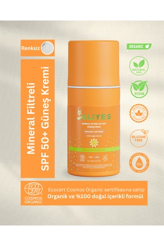 A Aliye's Mineral Filtreli Spf 50+ Organik Güneş Kremi 50 ML