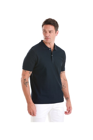 Hatemoğlu Lacivert Regular Fit Merserize Polo Yaka Pamuklu Tişört 35362024c021 005 Lacivert