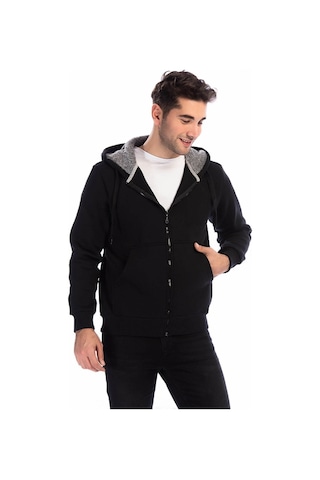 1033 Dewberry Erkek Sweatshırt-siyah