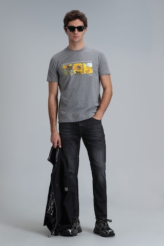 Lufian June Modern Grafik T- Shirt Gri Gri 111020192100150 111020192100150 Gri
