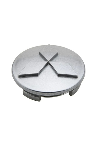 Monyee Mitsubishi Araçları İçin 60mm Kapak, 4'lü Set, Plastik Jant Kapakları, 53mm İç Çap, 10mm Derinlik, Mat Gümüş Rengi