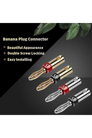 Adet Ses Muz Fişi Konnektörü Ses Jakı Muz Hoparlör Terminali