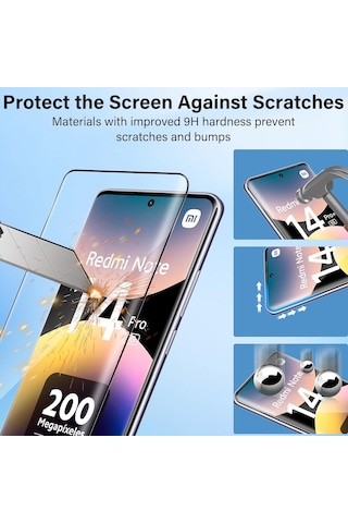 Xiaomi Redmi Note 14 Pro 5g Uyumlu Tam Kapatan Temperli Cam 5d