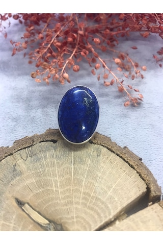 Nsa Gümüş Lapis Taşlı Gümüş Yüzük 925 Ayar Taş