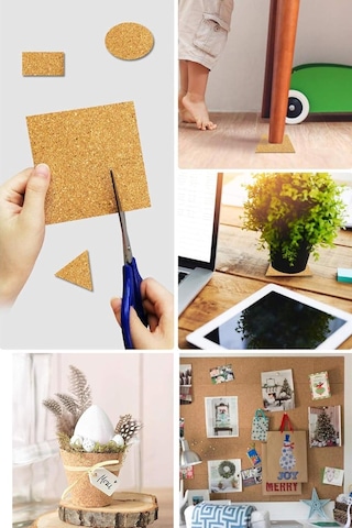 Fıxall Mantar Levha Duvar Kaplama Arkası Yapışkanlı.30x30 Cm 6 Adet Set Genel