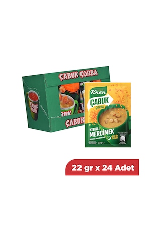 Knorr Çabuk Çorba Kıtırlı Mercimek 22 Gr X 24 Adet