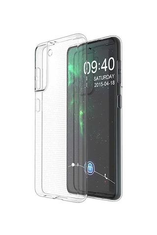Galaxy Uyumlu S21 Fe Kılıf Süper Silikon Kapak - Renksiz Renksiz Renksiz