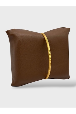 Arnes Jewelry Çelik 22 Ayar Altın Kaplama Desenli Ajda Bilezik - 1 Adet 20 Cm Ar621nes Gold