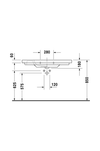 Duravit D-Code Etajerli Lavabo 1050 x 480 MM 03421000002