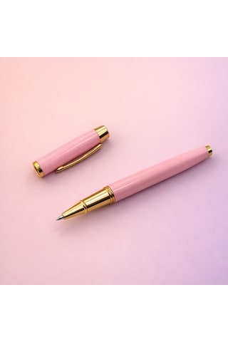 Büro Ev Ofis Hediyesi İçin Pembe Metal Prestij Roller Kalem