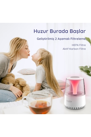 Hubble Pure Hava Temizleyici + Gece Lambası ve Bluetooth Hoparlör