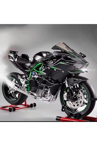 Kawasaki H2r 1/6 Motor Maket - İsikli Sesli Benzinli Egzoz Dumanli Videoyu İzleyin