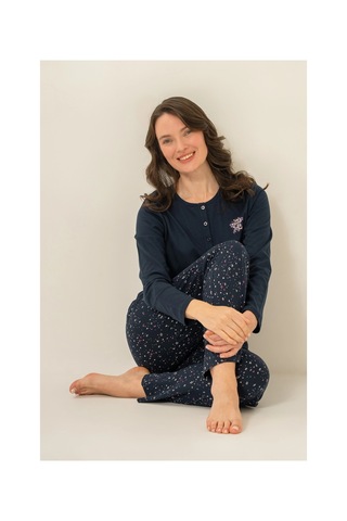 Moda Dua Arnetta Ar3775-x Kadın Uzun Kollu Pijama Takım lacivert