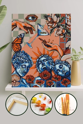 Sayılarla Boyama Tuval Seti 40x50 Cm - Rönesans