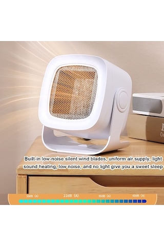 Pazly Abs Masaüstü Fanlı Taşınabilir Isıtıcı, Ofis Banyo Kullanıma Uygun, 800w'dan Az Güçlü, Ce Onaylı, Hafif Ve Dayanıklı