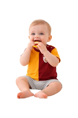 Galatasaray Metin Oktay Pamuklu Bebek T-shirt Sarı - Kırmızı